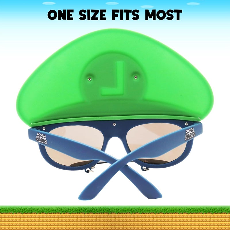 Sun-Staches Official Super Mario Sunglasses | Mario Luigi Peach Bowser Yoshi Wario or Waluigi Costume Accessory | Fits Most - Image 3
